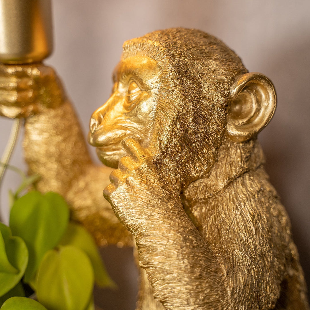 Luxury Gold Monkey Table Lamp - GoldenChimp-The Livary