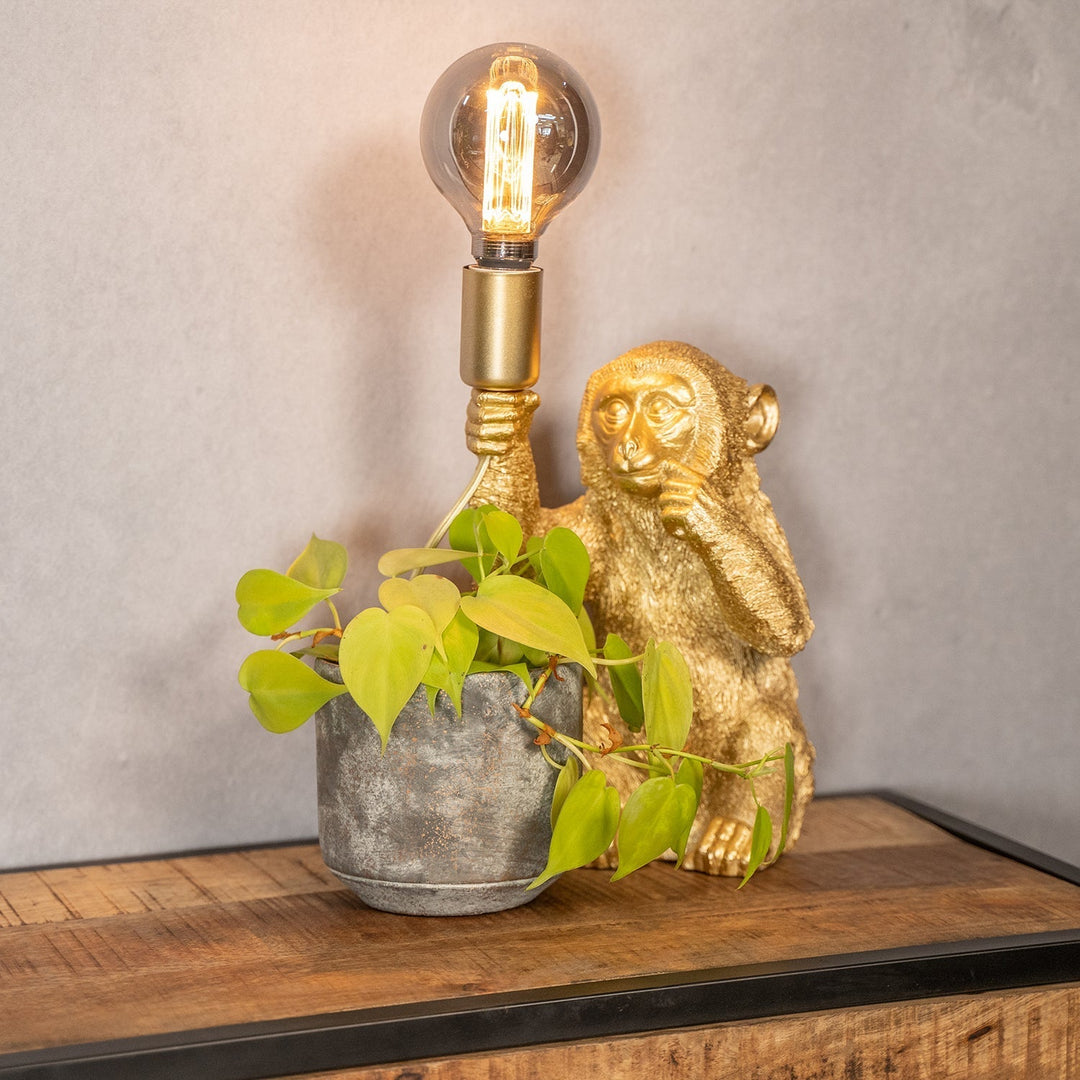 Luxury Gold Monkey Table Lamp - GoldenChimp-The Livary