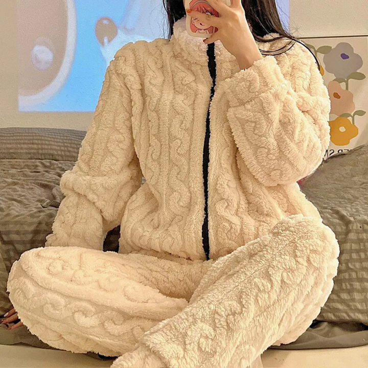 Soft and Warm Onesie for Women - Liora-Beige-XS-The Livary