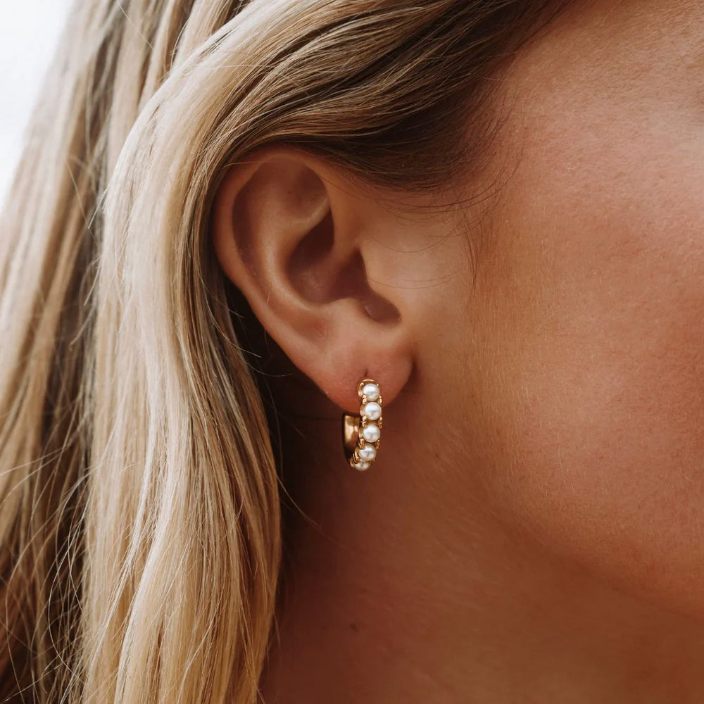 Mini Pearl Earrings - Liora-The Livary