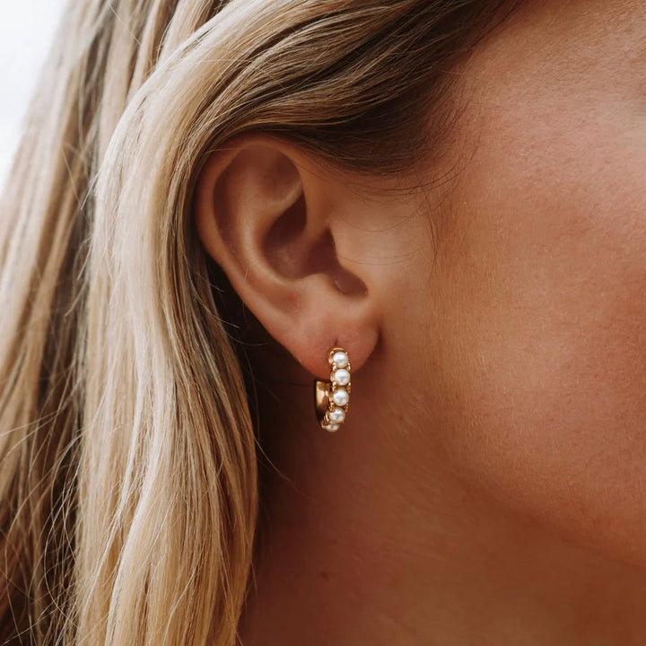 Mini Pearl Earrings - Liora-The Livary