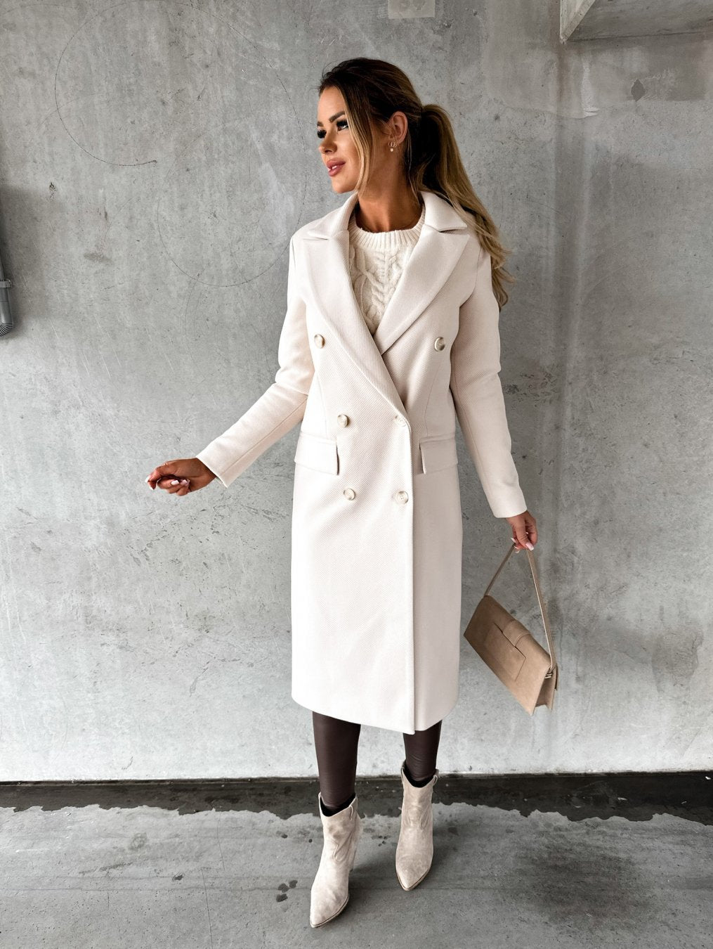 Trendy Winter Jacket for Women - Valeria-Cream-S-The Livary