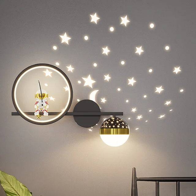 Modern Wall Lamp for Children's Rooms - TinyGlow-White right-Three colours-The Livary