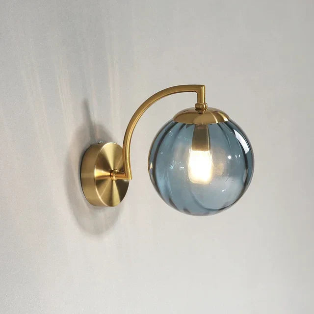 Luxury Modern Wall Lamp Made of Glass - CrystalGlow-Blue-The Livary