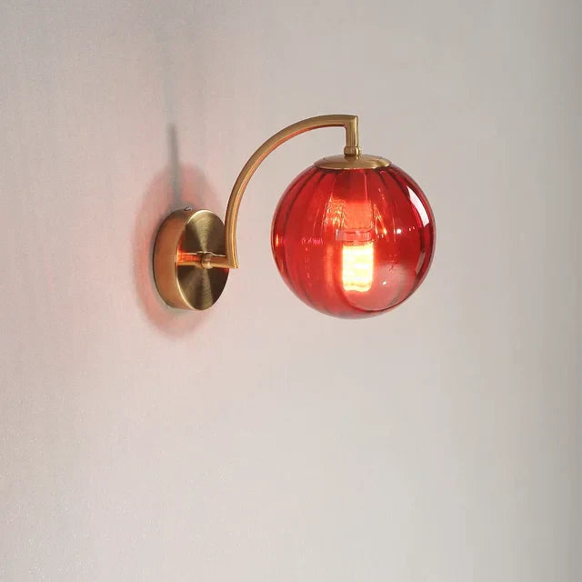 Luxury Modern Wall Lamp Made of Glass - CrystalGlow-Red-The Livary