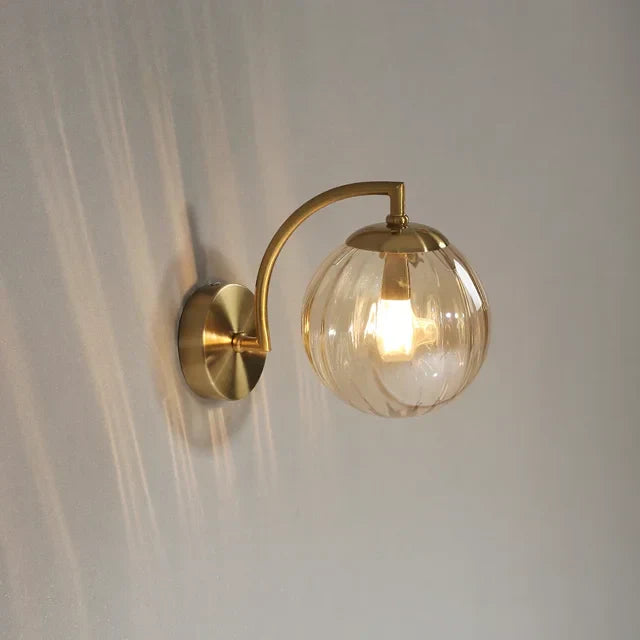 Luxury Modern Wall Lamp Made of Glass - CrystalGlow-Amber-The Livary
