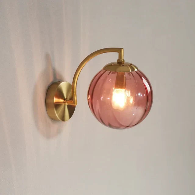 Luxury Modern Wall Lamp Made of Glass - CrystalGlow-Bordeaux red-The Livary