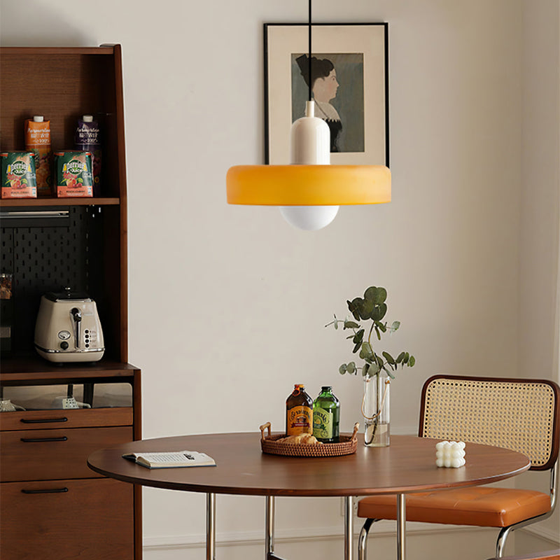 AA OUT OF STOCK Colourful Pendant Lamp in Bauhaus Style - StiloGlas-25 x 18 cm-Green-Red-The Livary