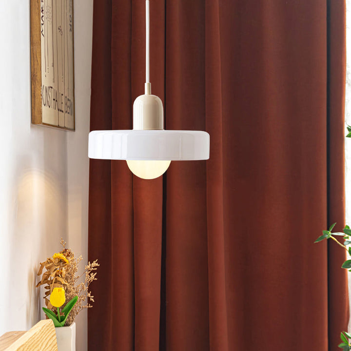 AA OUT OF STOCK Colourful Pendant Lamp in Bauhaus Style - StiloGlas-25 x 18 cm-Green-Red-The Livary