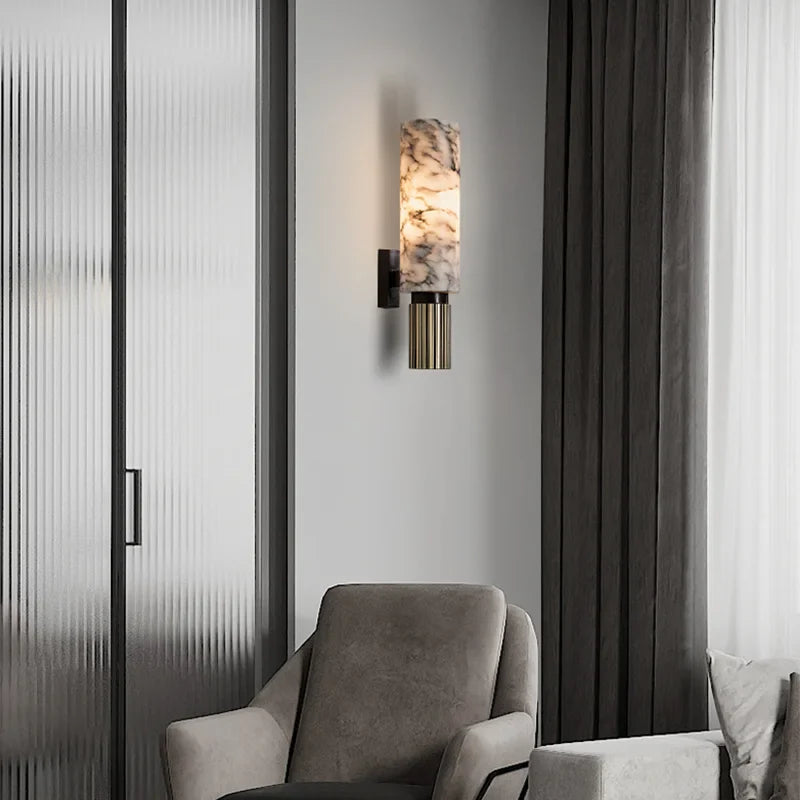 Illuminated Marble Wall Decoration - LustraMar-The Livary
