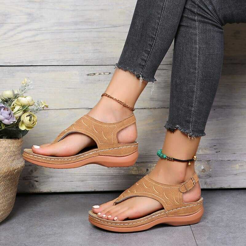 Summer Ladies Sandals - SunStyle-2.5-Beige-The Livary