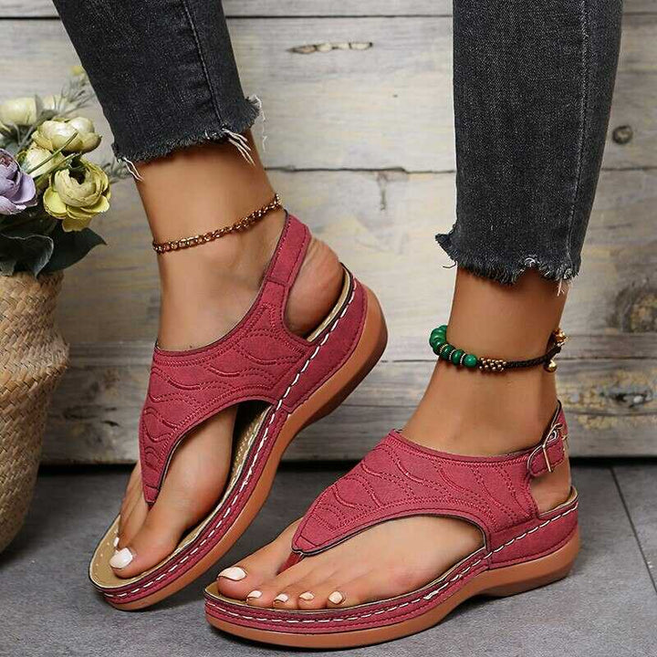Summer Ladies Sandals - SunStyle-2.5-Red-The Livary
