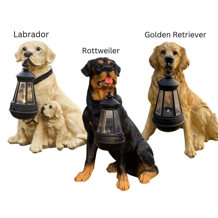 Solar Dog Figurine with LED Lighting - LumiPup-Labrador-The Livary