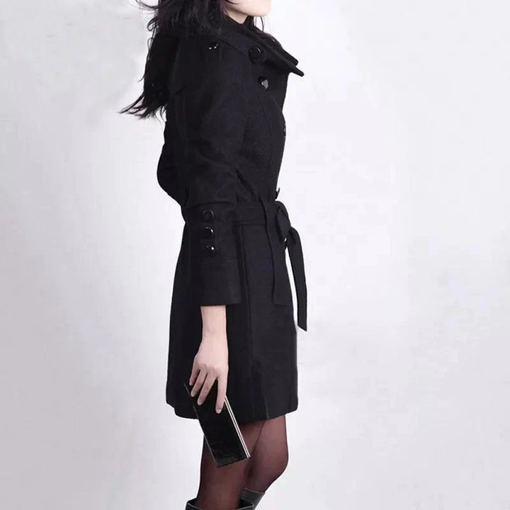 Stylish Women's Winter Coat with Belt - Sophie-Brown-M-The Livary