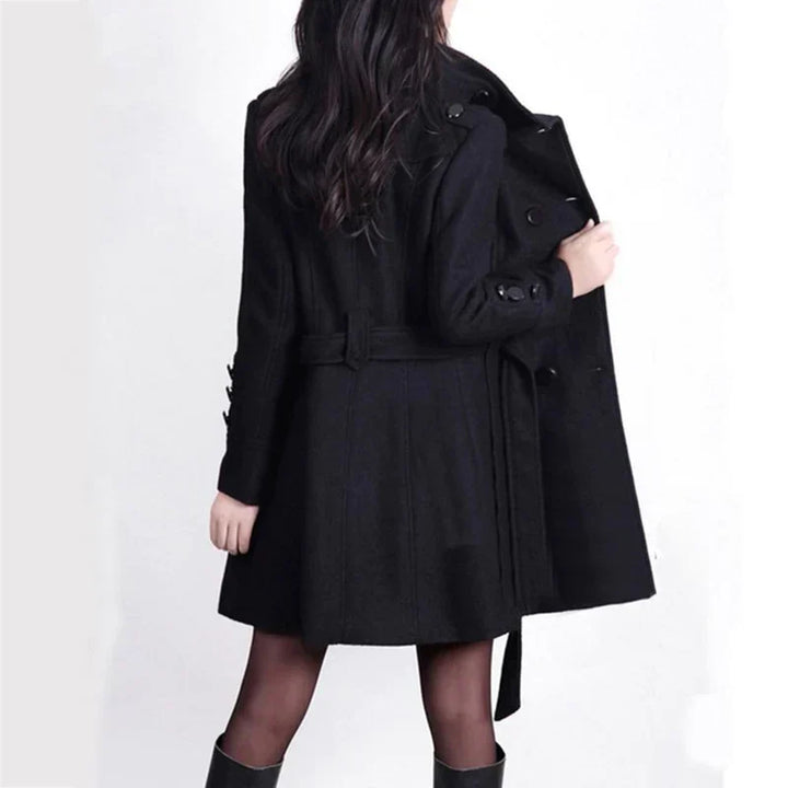 Stylish Women's Winter Coat with Belt - Sophie-Brown-M-The Livary
