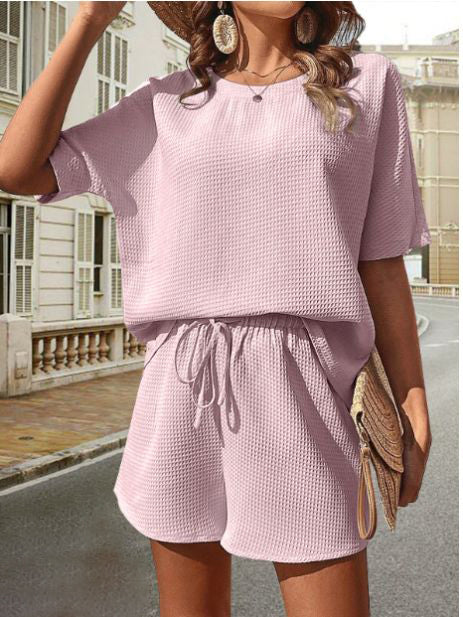 Two-Piece Summer Set for Ladies - Isla-Light pink-S-The Livary