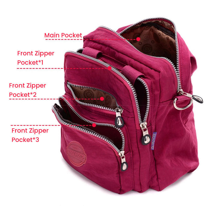 3-in-1 Waterproof Multifunctional Trendy Shoulder Bag - FlexiBag-Purple-The Livary