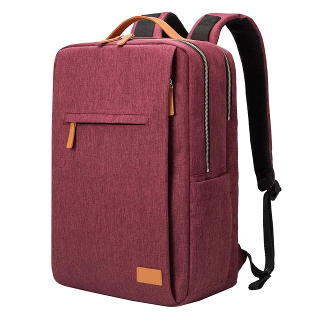 Backpack with Laptop Compartment and USB Charging Port - Nova-Red-The Livary