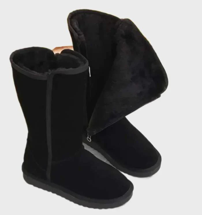 Sweden Sheepskin Ladies Boots - Sofia-Black-2.5-The Livary