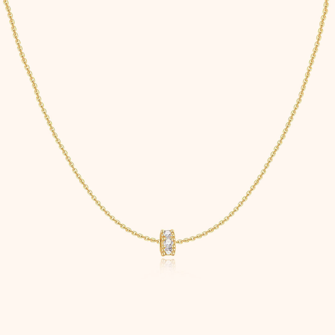 Sparkling Circle Necklace - Valerie-Gold-The Livary
