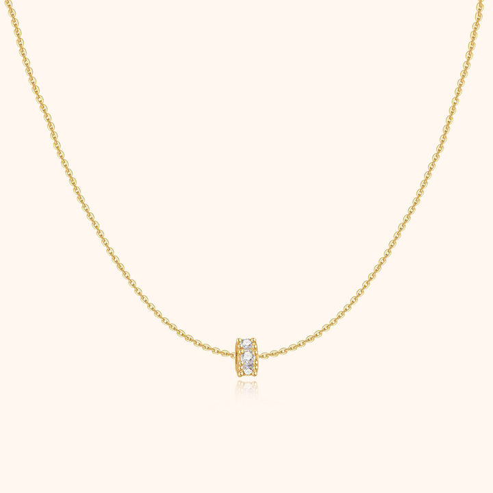 Sparkling Circle Necklace - Valerie-Gold-The Livary