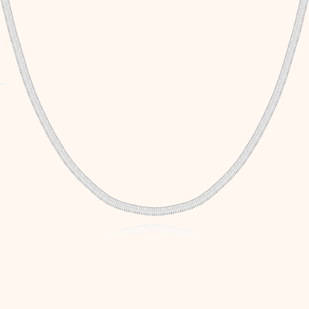 Stylish Flat Chain - Helena-Silver-The Livary