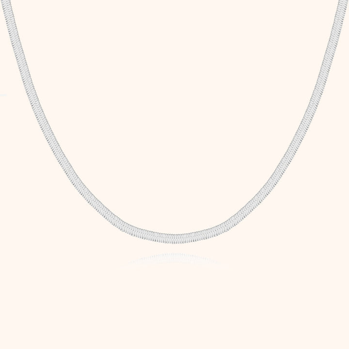 Stylish Flat Chain - Helena-Silver-The Livary
