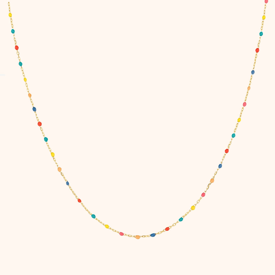 Stylish Rainbow Necklace - Iris-Gold-The Livary