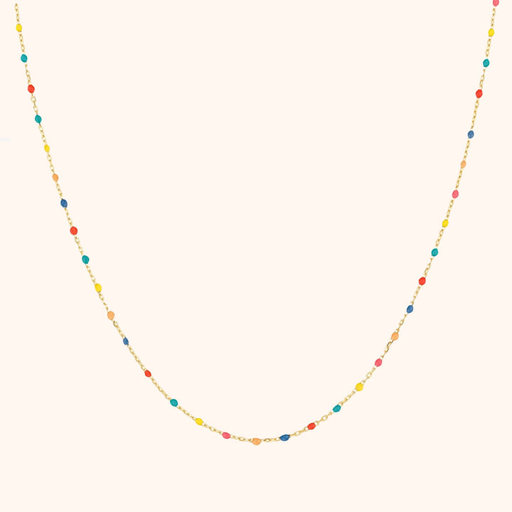 Stylish Rainbow Necklace - Iris-Gold-The Livary