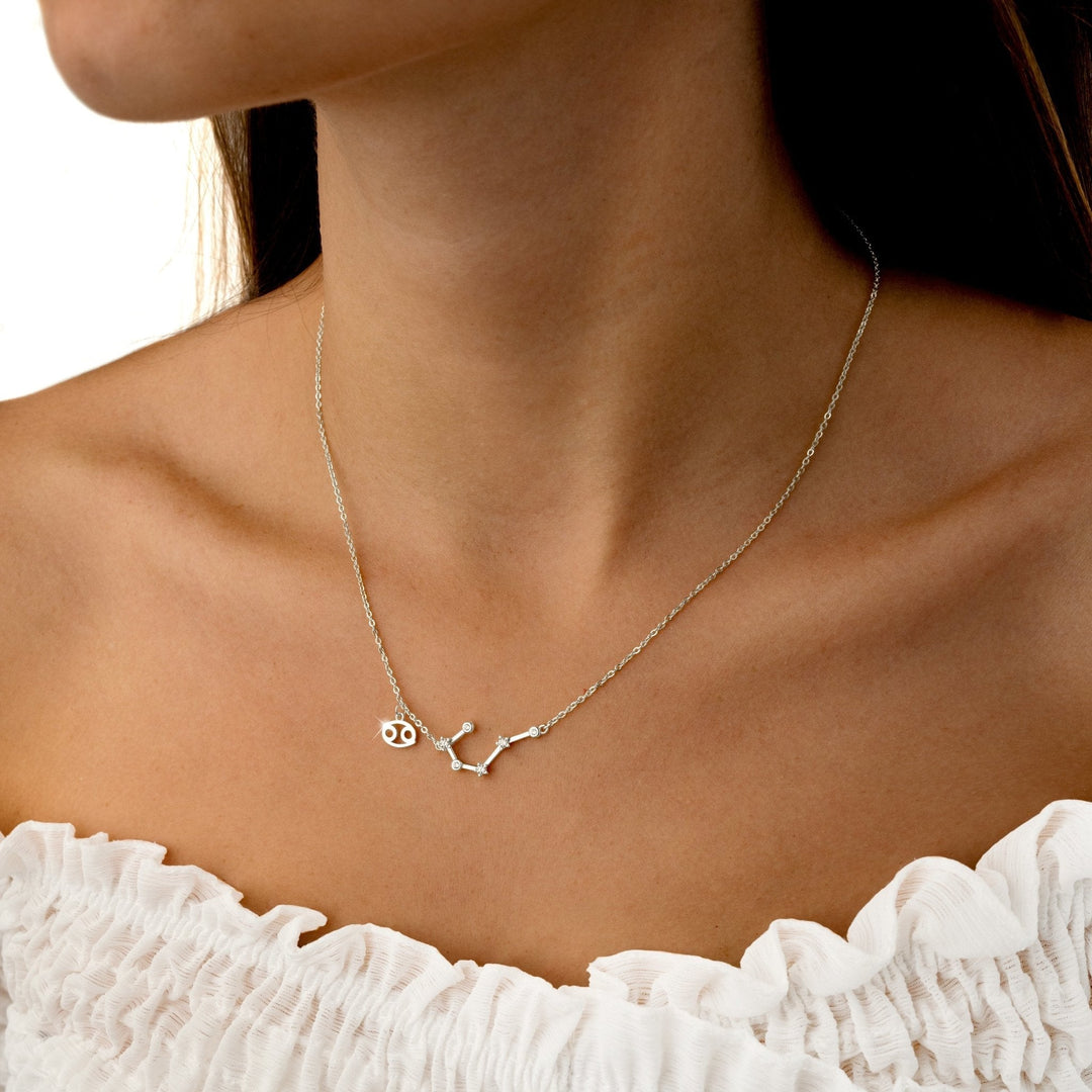 Zodiac Sign Astrology Necklace - Celestia-Gold-Aquarius-The Livary