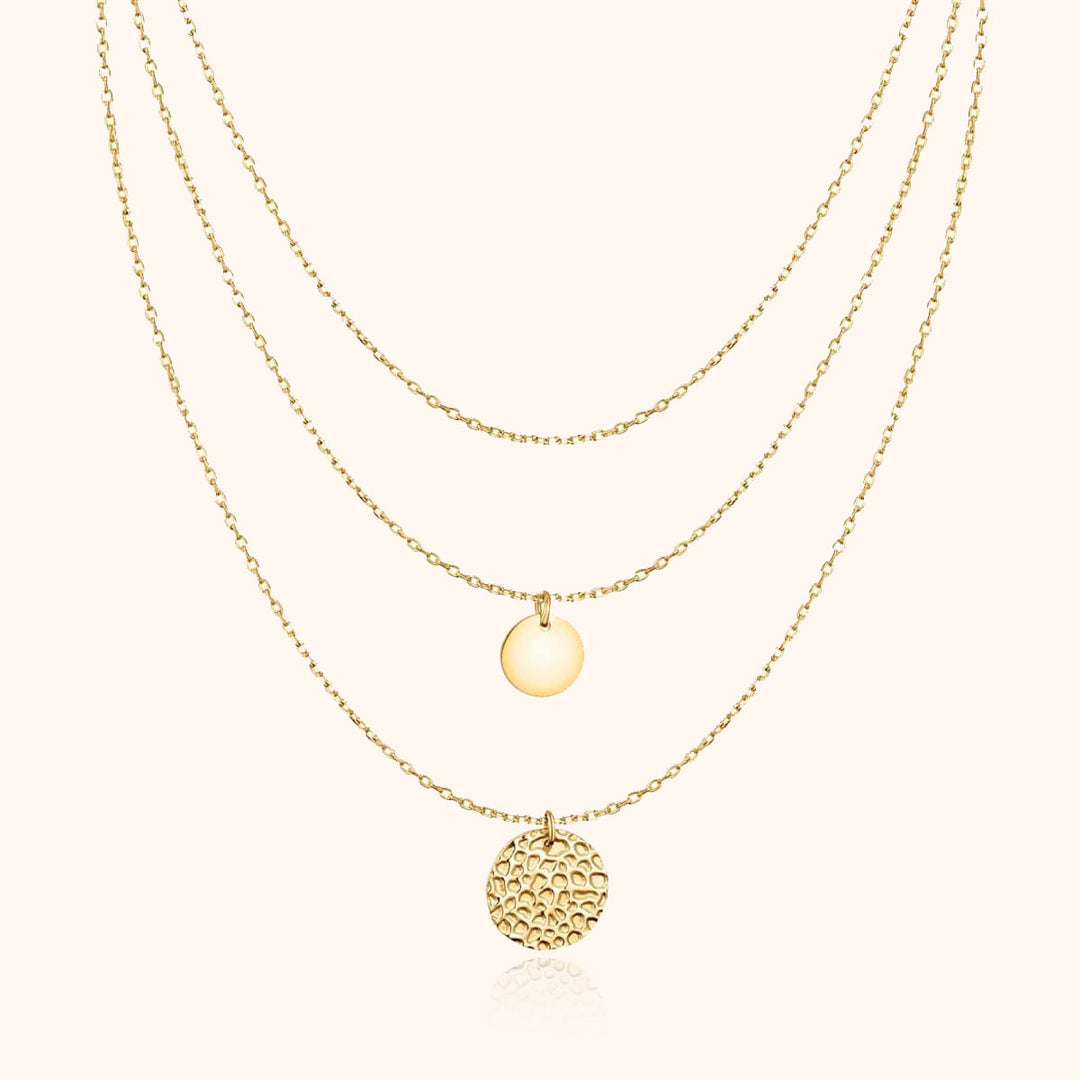 Stylish Layered Necklace - Aurora-Gold-The Livary
