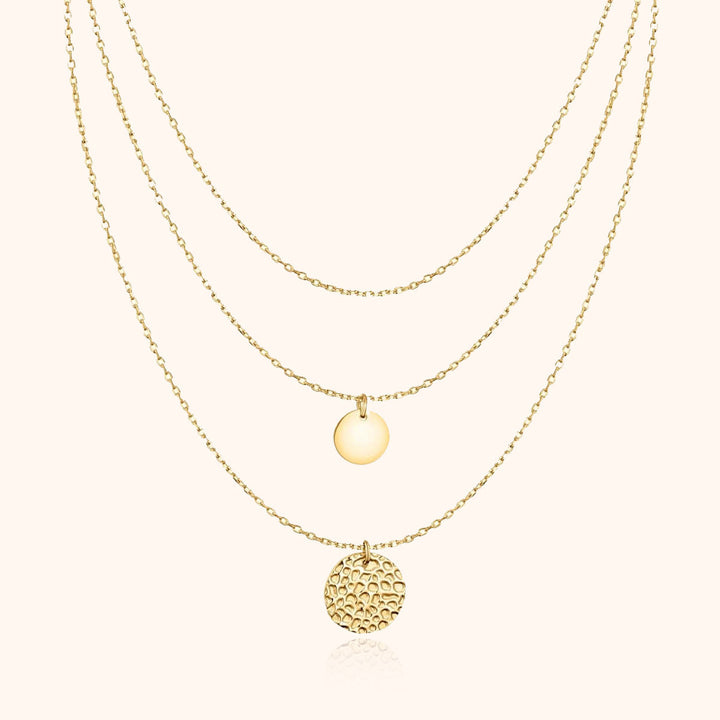 Stylish Layered Necklace - Aurora-Gold-The Livary