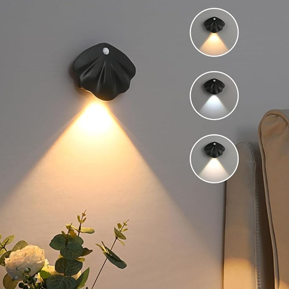 Smart Shell Motion Sensor Lamp - LumiMotion-White-The Livary