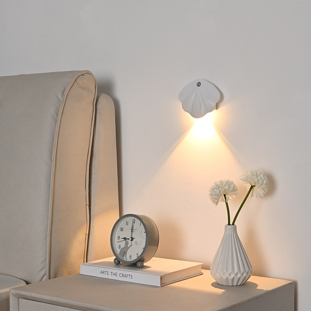 Smart Shell Motion Sensor Lamp - LumiMotion-White-The Livary