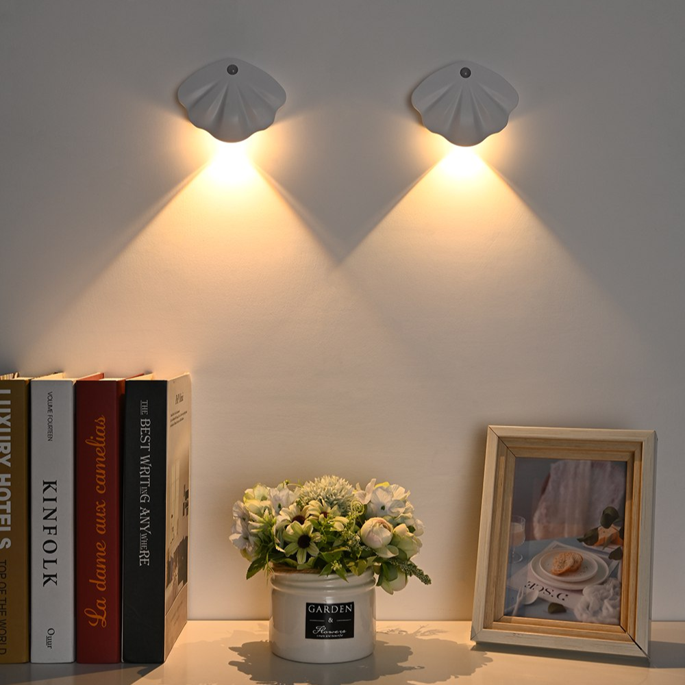 Smart Shell Motion Sensor Lamp - LumiMotion-White-The Livary