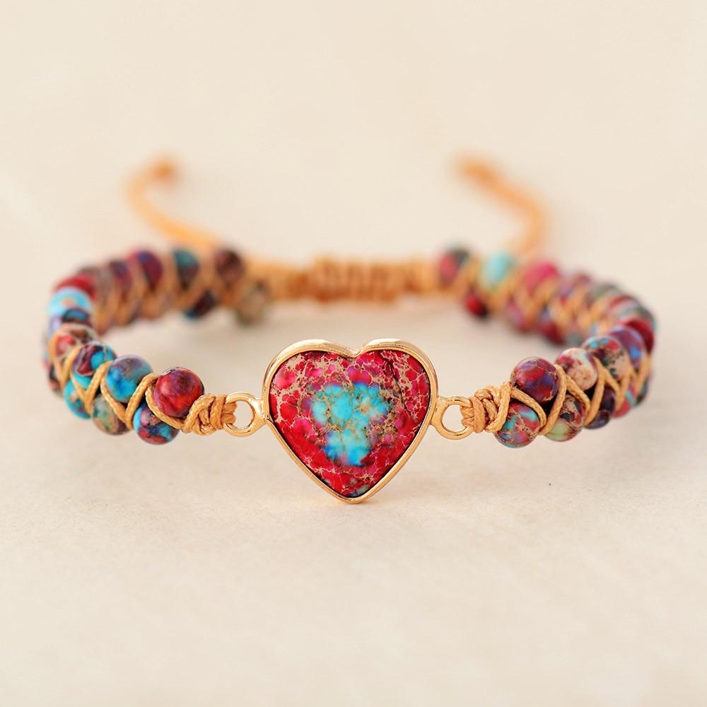 Love Band Jasper Bracelet - Amélie-Red-The Livary