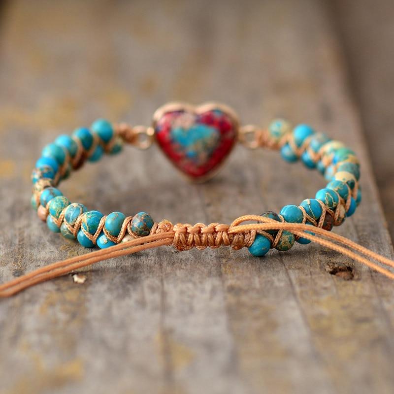 Love Band Jasper Bracelet - Amélie-Red-The Livary