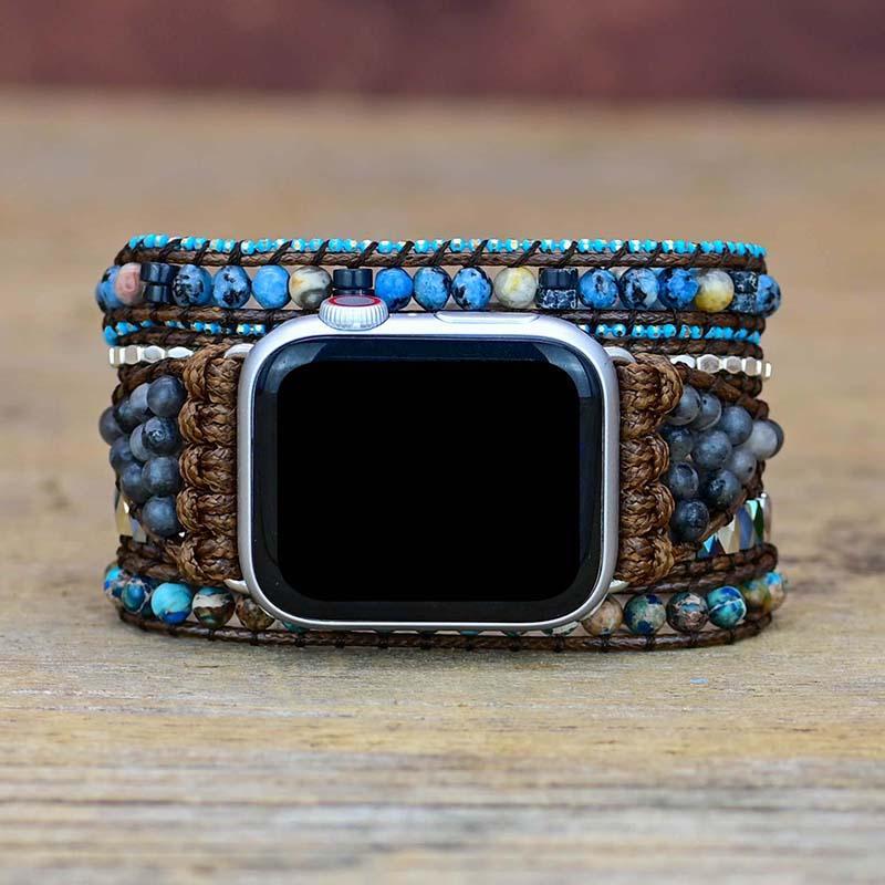 Gemstone Apple Watch Strap - Azure-S (5.51-6.30 inches)-The Livary