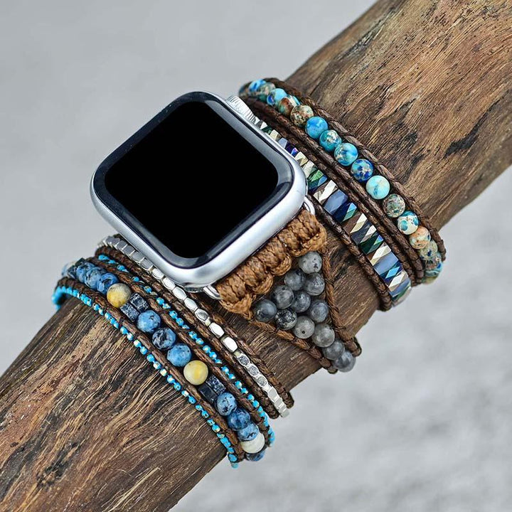Gemstone Apple Watch Strap - Azure-S (5.51-6.30 inches)-The Livary