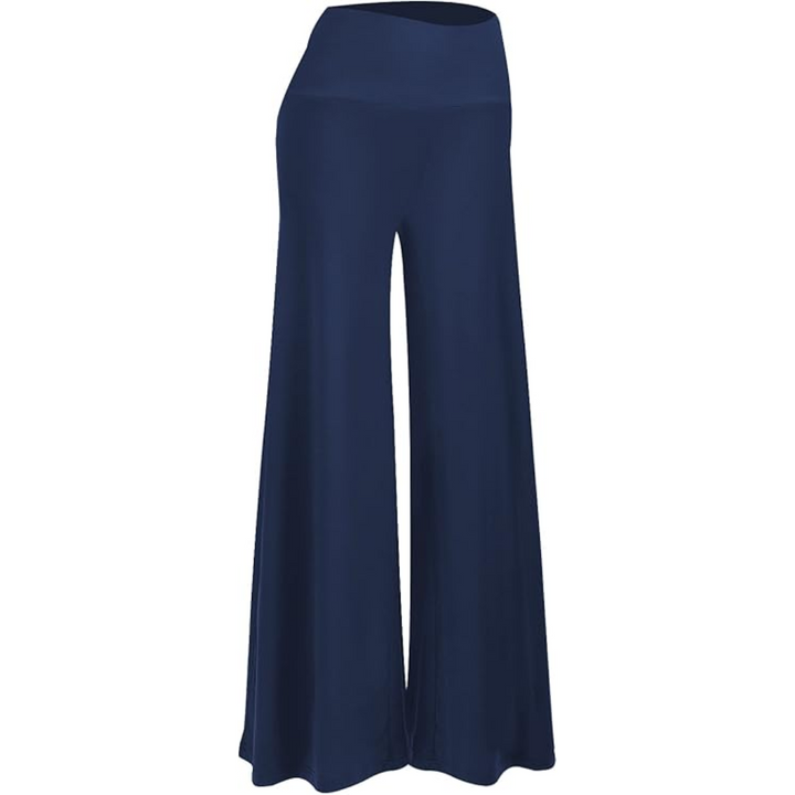 Comfortable High Waist Wide Palazzo Trousers - Oriana-Marine blue-S-The Livary