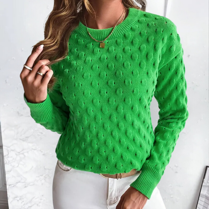 Stylish Cashmere Women's Sweater - Noa-Green-XS-The Livary