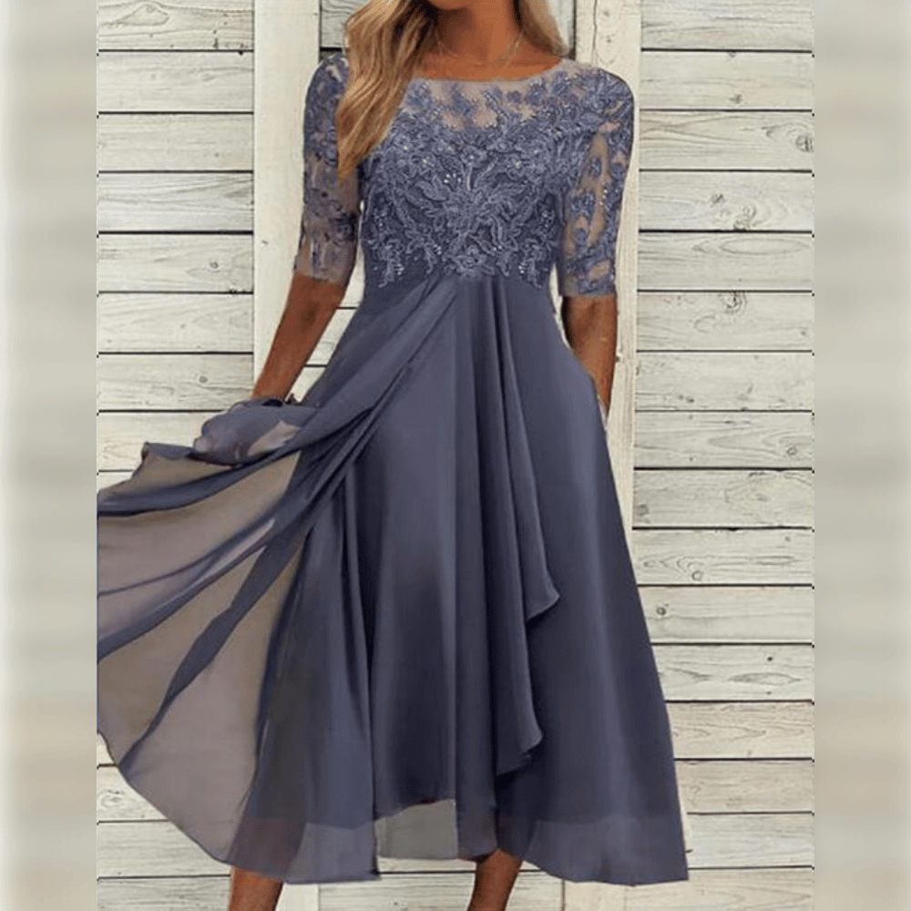 Stylish Comfortable Dress - Olivia-Gray-S-The Livary