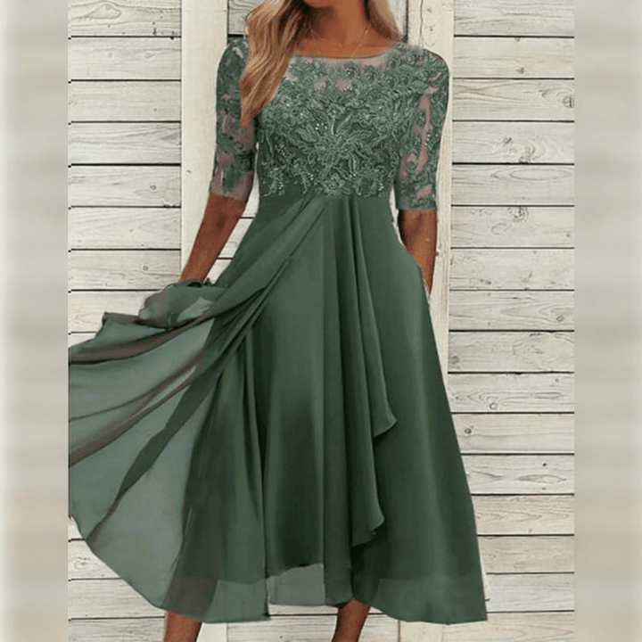 Stylish Comfortable Dress - Olivia-Green-S-The Livary