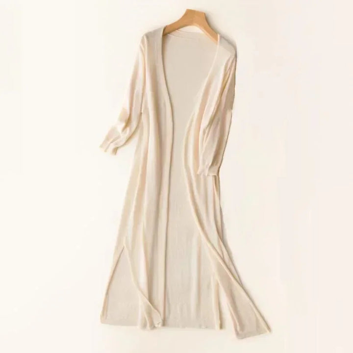 Ladies long sleeve cardigan - Elda-Mocha-S-The Livary