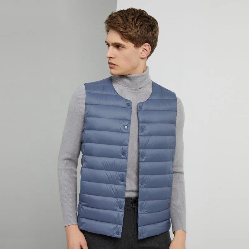 Ultralight down vest for men – Laurent-Black-S-The Livary