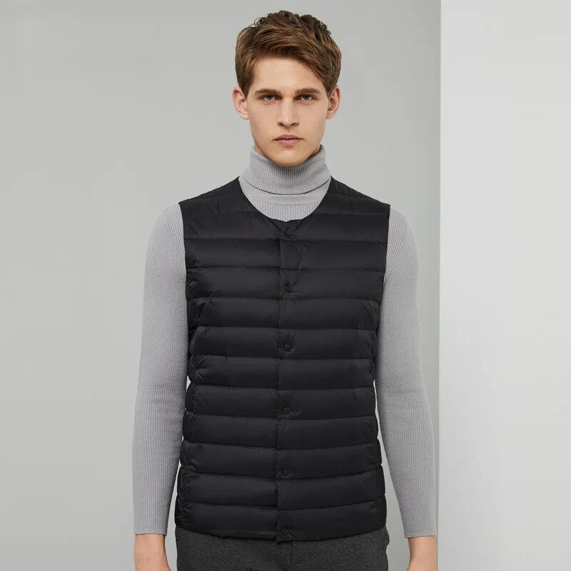 Ultralight down vest for men – Laurent-Black-S-The Livary