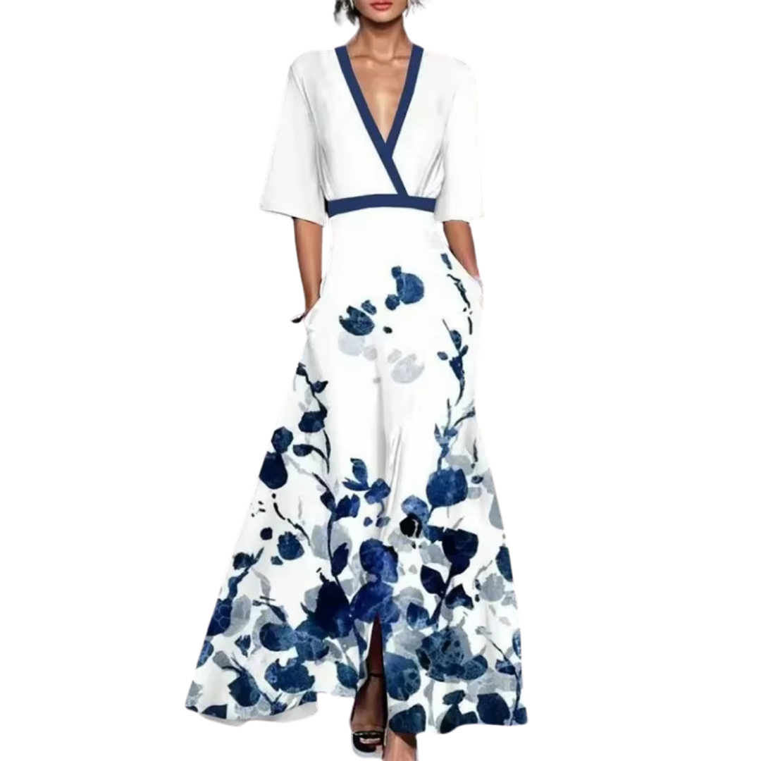 Summer dress - Lola | Luxurious dress with waist belt-White-S-The Livary