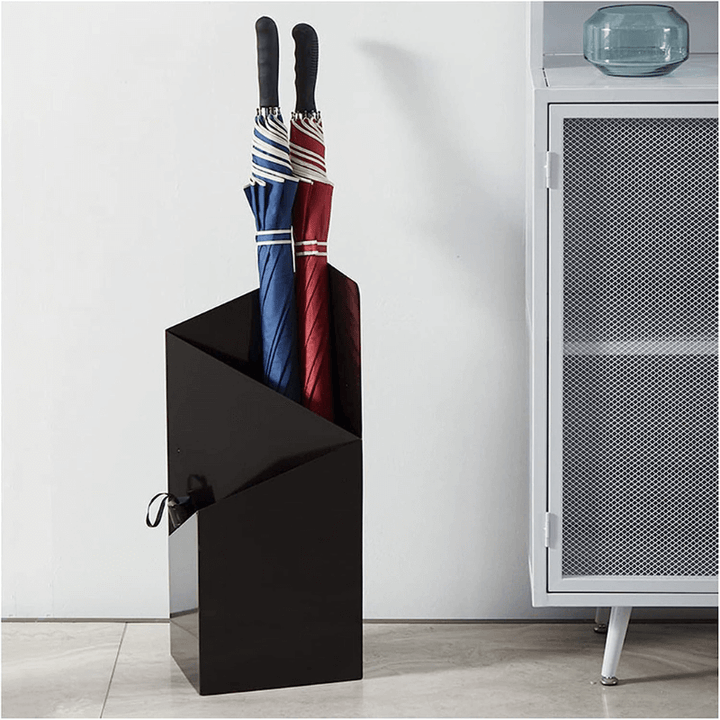 Umbrella stand with drip tray – Strömma-Black-The Livary