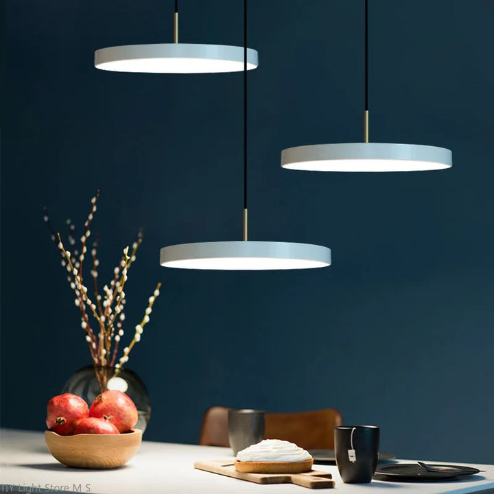 Scandinavian Hanging Lamp with Minimalist Design - Lyssa-White-23cm-White Light-The Livary