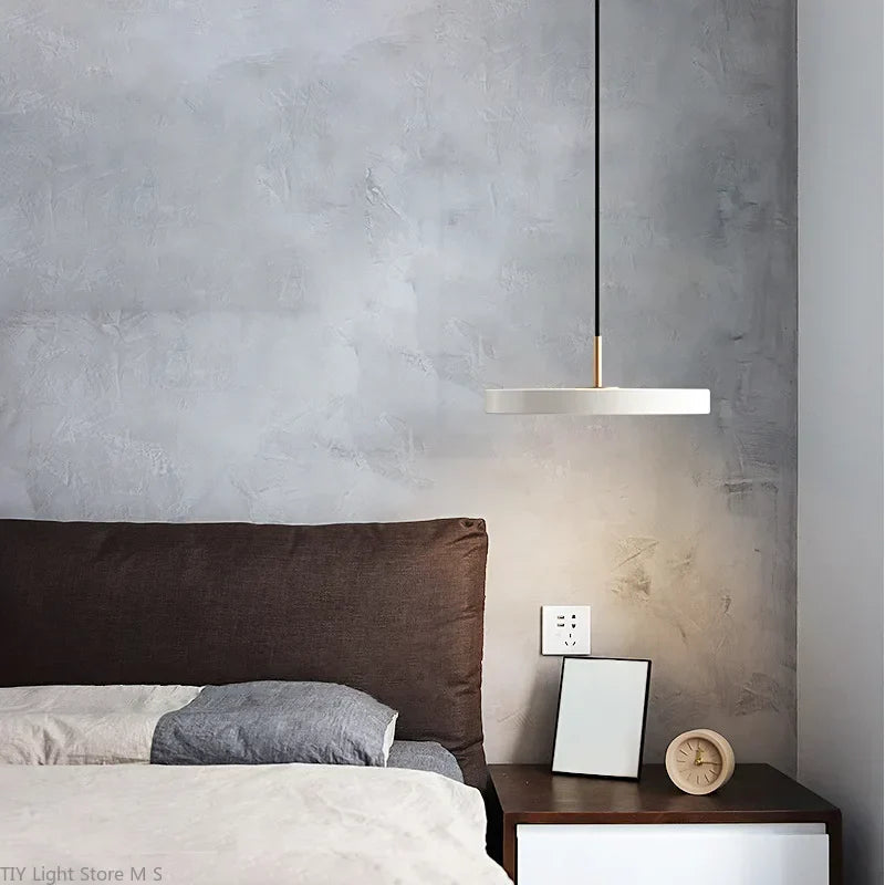 Scandinavian Hanging Lamp with Minimalist Design - Lyssa-White-23cm-White Light-The Livary